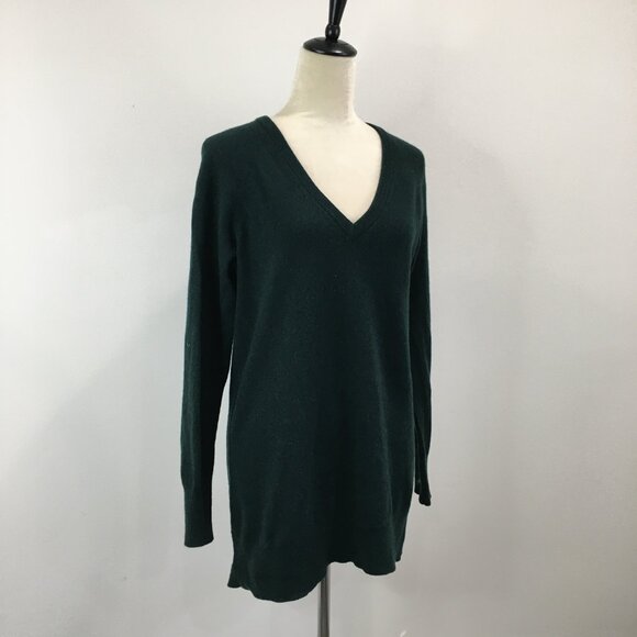 EQUIPMENT Dark Green 100% Cashmere Knit Pullover Sweater - Picture 1 of 12